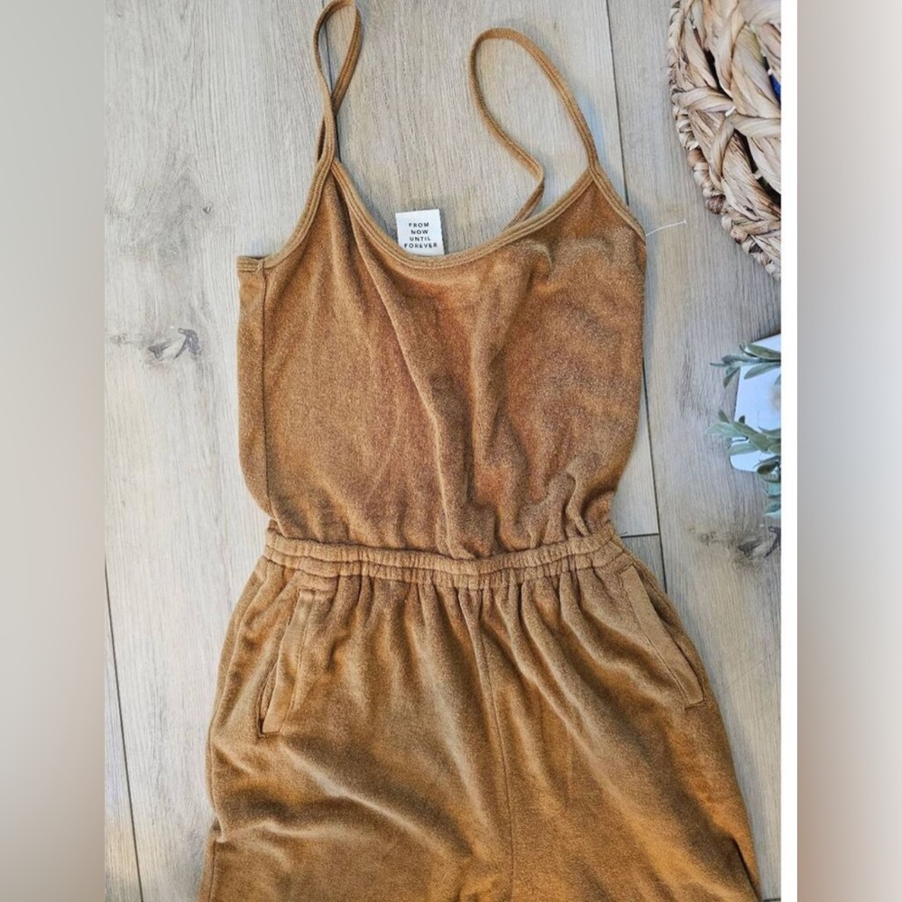 NWOT Aerie offline terry cloth rusted jumpsuit XS - Picture 4 of 10